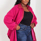 Davi & Dani Cliffhanger Full Size Teddy Button Down Shacket