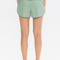 Two-Tone Drawstring Waist Faux Layered Athletic Shorts
