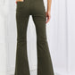 Zenana Clementine Full Size High-Rise Bootcut Jeans in Dark Olive