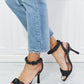 Cape Robbin Faux Leather Scrunchy Strap Heels in Black