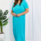 Zenana Simple Wonder Full Size Pocket Maxi Dress in Pastel Blue