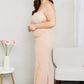 White Birch Full Size Halter Neck Jumpsuit with Pockets