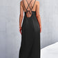 Double-Strap Crisscross Maxi Dress