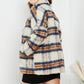 Davi & Dani Full Size Plaid Open Front Jacket with Pockets