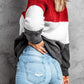 Color Block Round Neck Teddy Sweatshirt