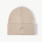 Smiley Face Rib-Knit Beanie
