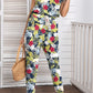 Asymmetrical Neck Short Sleeve Jumpsuit