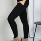 Zenana Ready to Roll Full Size Wide Waistband Pocket Leggings in Black
