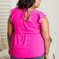 Cotton Bleu At The Summit Full Size Airflow Babydoll Top