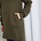 Zenana Full Size High-Low Drop Shoulder Sweatshirt