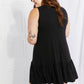 Zenana Head Over Heels Full Size Sleeveless Ruffle Hem Dress