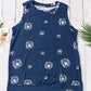 Star Print Tank with Slits