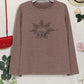 SUNSHINE COFFE Round Neck Long Sleeve T-Shirt