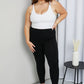 Zenana Ready to Roll Full Size Wide Waistband Pocket Leggings in Black