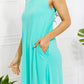 Zenana Full Size Making Music Brushed Sleeveless Dress in Mint