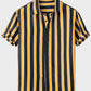 Striped Button-Up Short Sleeve Shirt