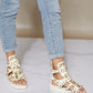 Cape Robbin Gotta Start Somewhere Studded Chunky Sole Gladiator Sandals