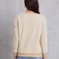 CAFE Round Neck Dropped Shoulder Sweatshirt