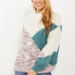 Davi & Dani On the Slopes Full Size Color Block Sweater