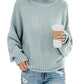 Dropped Shoulder Rolled Hem Sweater