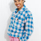 Davi & Dani Full Size Just For Show Gingham Teddy Shacket