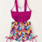 Two-Tone Tied Two-Piece Swimsuit