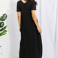 Zenana Simple Wonder Full Size Pocket Maxi Dress in Black
