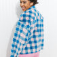 Davi & Dani Full Size Just For Show Gingham Teddy Shacket