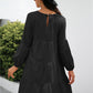 Balloon Sleeve Keyhole Tiered Dress