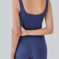 Cropped Square Neck Yoga Tank