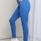 YMI Jeanswear Kate Hyper-Stretch Full Size Mid-Rise Skinny Jeans in Electric Blue