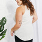 Zenana Sweet & Simple Full Size Halter Neck Tank in Ivory