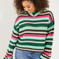 Davi & Dani Midwest Full Size Striped Turtleneck Sweater