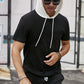 Contrast Drawstring Short Sleeve Hoodie