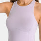 Crisscross Back Round Neck Yoga Tank