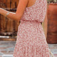 Ditsy Floral Grecian Neck Sleeveless Dress