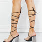 Cape Robbin Strappy Rhinestone Block Heels