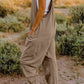 Double Take Full Size V-Neck Sleeveless Jumpsuit with Pockets