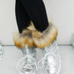 WILD DIVA Lace-Up Faux Fur Platform Snow Boots in Silver