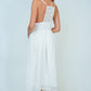 White Birch Angelic Vibes Full Size Sleeveless Midi Dress in White