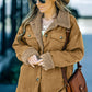 Corduroy Ribbed Fleece Lined Jacket