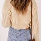Cable-Knit Cropped Cardigan and Cami Set
