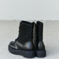 Weeboo Big Steps Platform Combat Boots in Black