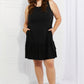 Zenana Head Over Heels Full Size Sleeveless Ruffle Hem Dress