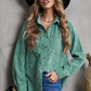 Studded Corduroy Shirt Jacket