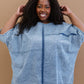 Zenana Out of the Blue Full Size Run Chambray High-Low Top