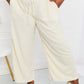 CY Fashion Full Size Drawstring Waist Wide Leg Pants