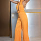 Cutout Halter Neck Backless Wide Leg Jumpsuit