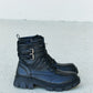 Weeboo Faux Leather Buckled Combat Boots
