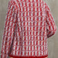 Confetti Round Neck Button-Up Cardigan